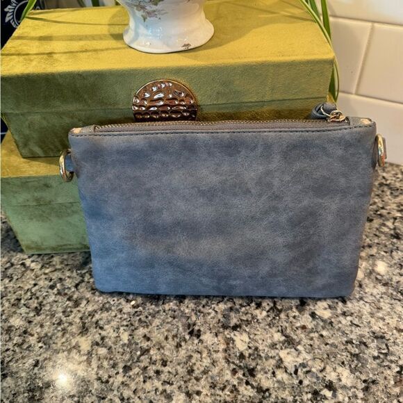 Blue clutch small bag. - Picture 2 of 4